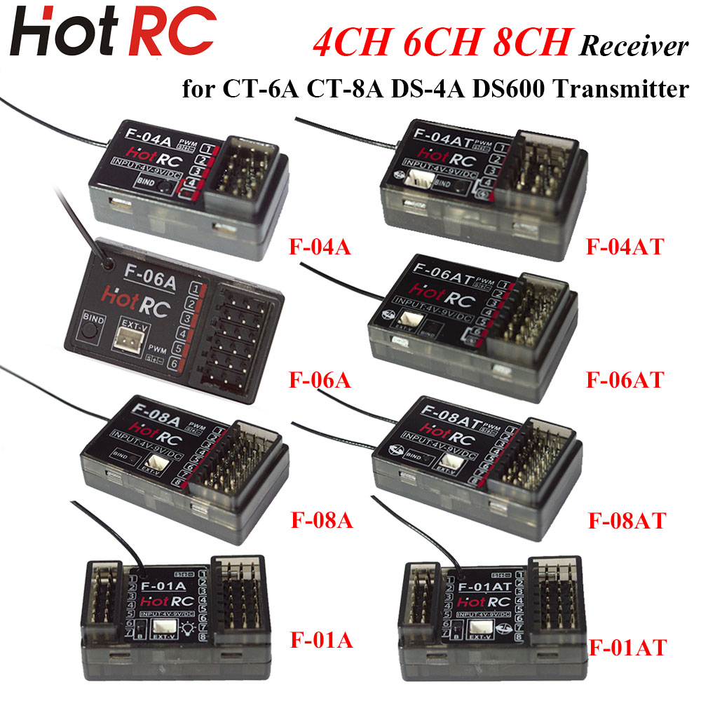 Drone Racing Receiver - Odbiornik HOTRC 2.4Ghz 4/6/8-kanałowy F-04A F-06AT